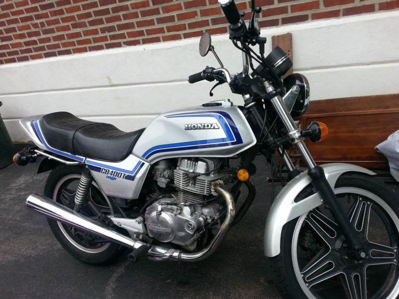 1981 Honda CB400T Blue and Silver