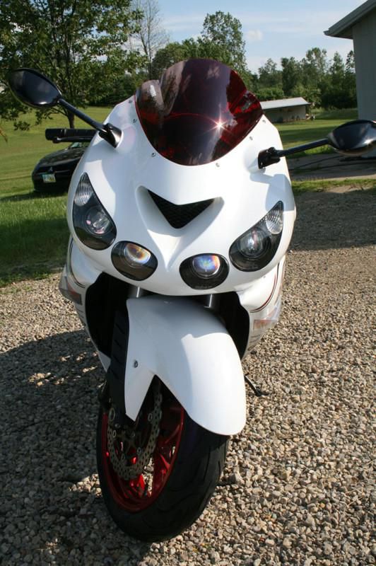 2007 Kawasaki ZX14 Special Edition Pearl White Stretched Clean Upgrades ZX-14