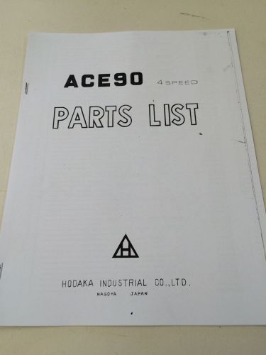Hodaka Ace 90 Vintage parts &amp; owners Manual, Re-printed version .