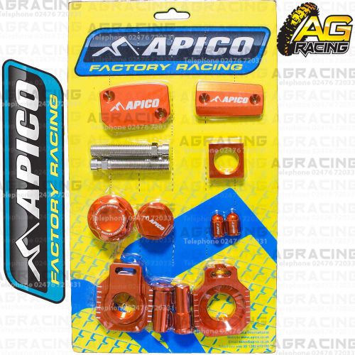 Apico Bling Pack Orange Blocks Caps Plugs Clamp Covers For Husaberg TE 125 2013