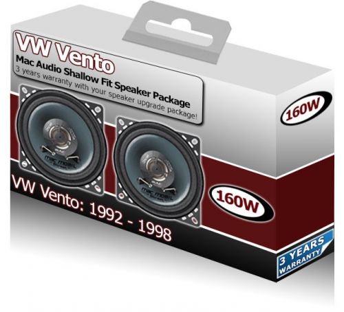 Vw vento front dash speakers mac audio 4&#034; 10cm car speaker kit 160w