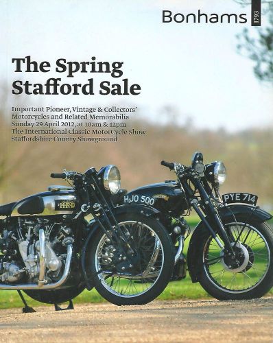 Bonhams Auction Catalog, 2012 Spring Stafford Sale, Vincent Brough Triumph BSA