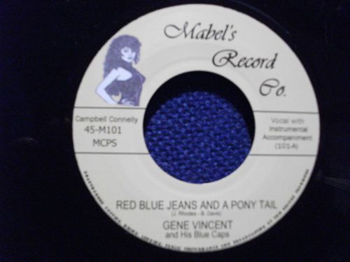 ROCKABILLY 7&#034; 45 - GENE VINCENT - Red Blue Jeans &amp; A Pony Tail