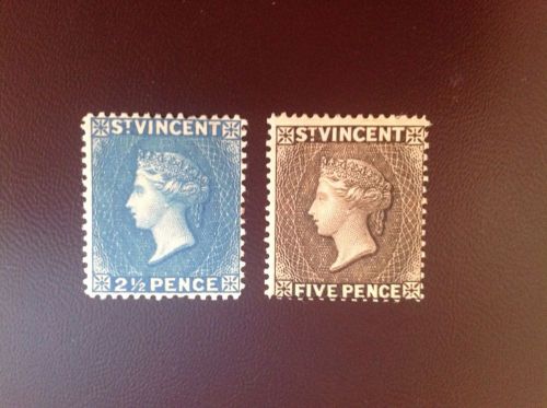 St vincent 1897 set of 2 new values sg61-62 mh