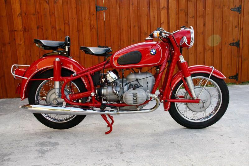 1966 bmw r60/2 beautifully restored in grenada red