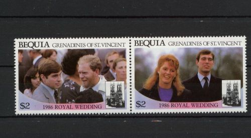Grenadines of st vincent mnh royal wedding 1986 fergiehigh value pair 23-019