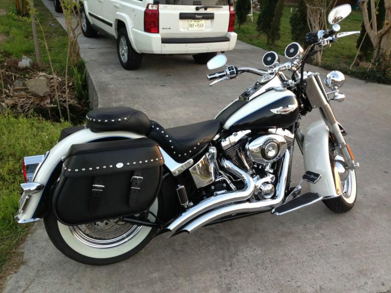 Harley Davidson, Softail Deluxe, FLSTN, 103'', Birtch white&Midnight pearl