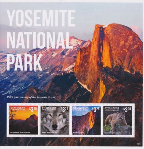 St Vincent - Yosemite National Park, 2014 - 1403 Sheetlet of 4 MNH