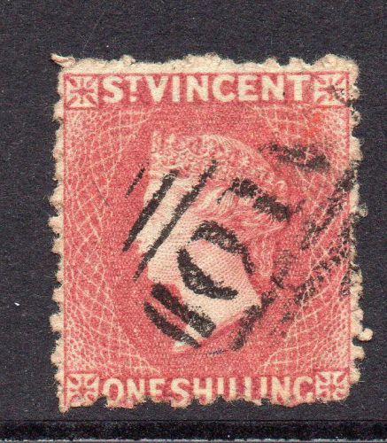 St Vincent 1/- Stamp c1872 Used SG17