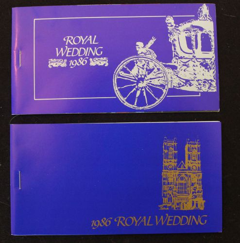 St vincent 1986 2 royal wedding stamp booklets sb12 gold sb13 silver