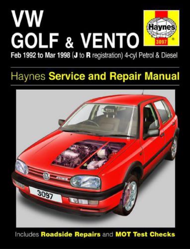 Haynes workshop manual vw golf vento 1992-1998 petrol diesel new  service repair