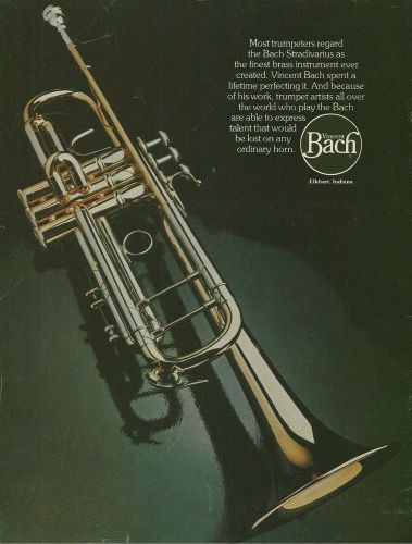 Vintage Vincent Bach Stradivarius Trumpet Pinup Ad