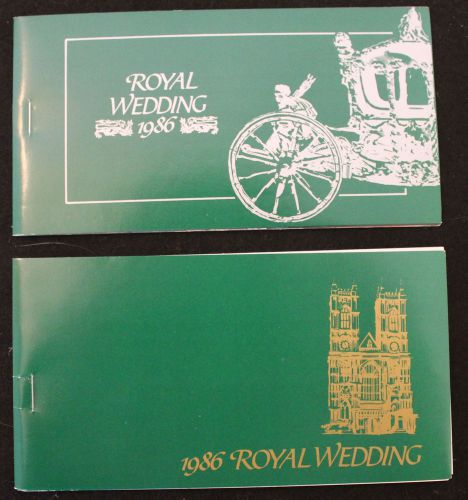 St vincent grenadine 1986 2 royal wedding stamp booklets sb6 gold sb7 silver