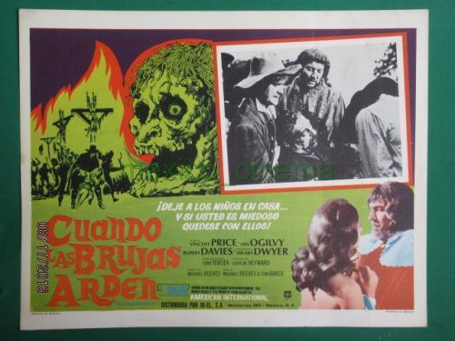The conqueror worm horror vincent price skull monster mexican lobby card 4