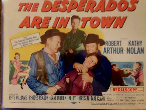 Lobby card set of 8 the desperados are in town outstanding condition