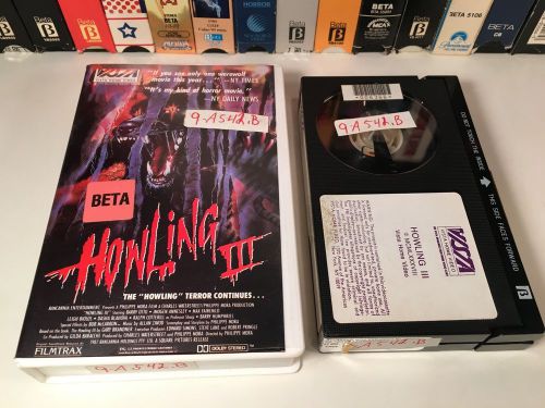 * Howling III Betamax NOT VHS 1987 Australian Horror Comedy Beta 80&#039;s Barry Otto