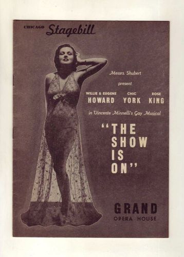 The Show is On - 1937 Chicago Stagebill - Vincent Minnelli&#039;s Gay Musical