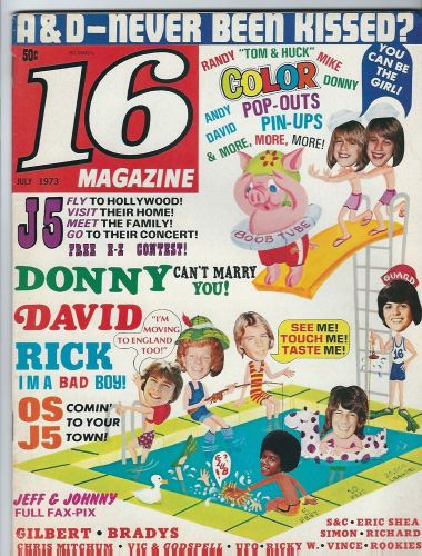 16 Magazine July 1973 David Cassidy Jan-Michael Vincent Michael Jackson