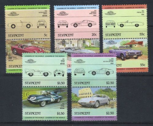 ST VINCENT 1984 LEADERS OF THE WORLD AUTOMOBILES CARS 2nd SERIES SET MNH