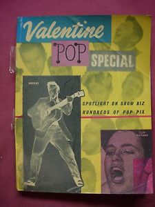 Valentine Pop Special 1959 Fleetway Elvis Gene Vincent Cliff Marty Wilde VGC