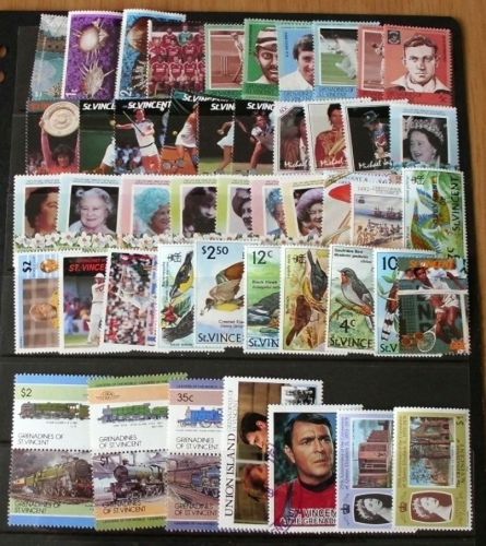 50 different st vincent grenadines of st vincent stamps most mnh