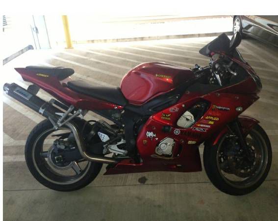 2001 Yamaha R6 YZF-R6 Custom Candy Red Excellent Condition 18k Miles