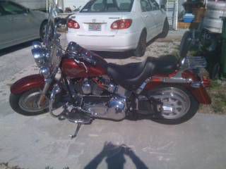 2001 harley davidson fatboy with lots of extras low miles