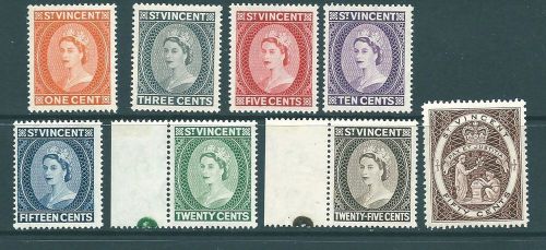 Vintage stamps from st vincent - 1955 mint values to 50c