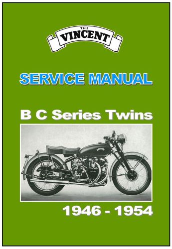 Vincent workshop manual b c series black shadow rapide 1951 1952 1953 &amp; 1954