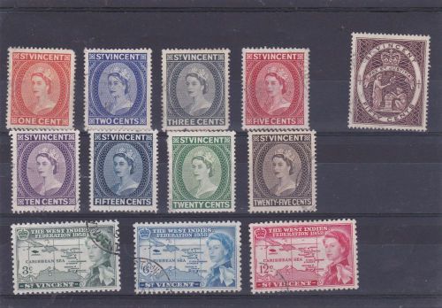 St vincent early queen elizabeth 2nd useful used collection
