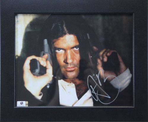 Antonio Banderas Framed Autographed 8x10 &#034;Desperado&#034; Photo COA