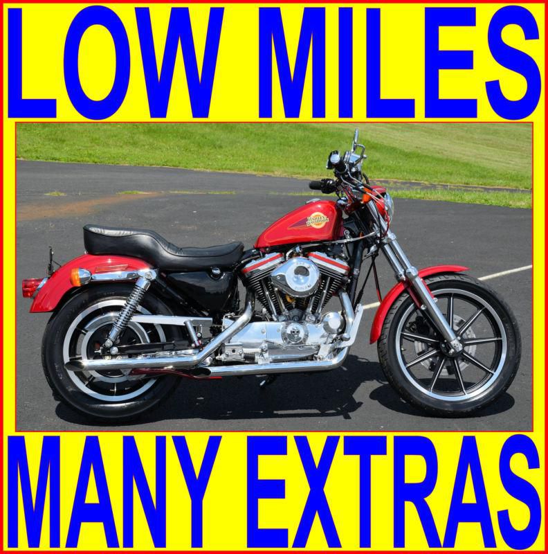 1994 HARLEY DAVIDSON SPORTSTER XL1200 XL 1200 CANDY RED MINT LOW MILES & EXTRAS!