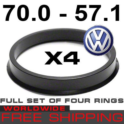 HUB CENTRIC RINGS 70.0 to 57.1mm(SET OF 4 RINGS) 70,0mm-57,1 mm free WORLD shipp