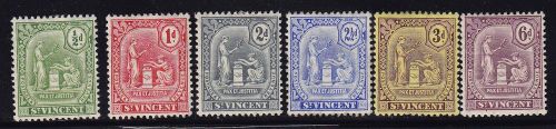 St Vincent Scott # 98 - 103 set mint lightly hinged cv $ 35 ! see pic !
