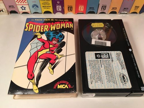 * Spider-Woman Betamax NOT VHS 1982 Family Animation Beta Marvel Stan Lee 80&#039;s