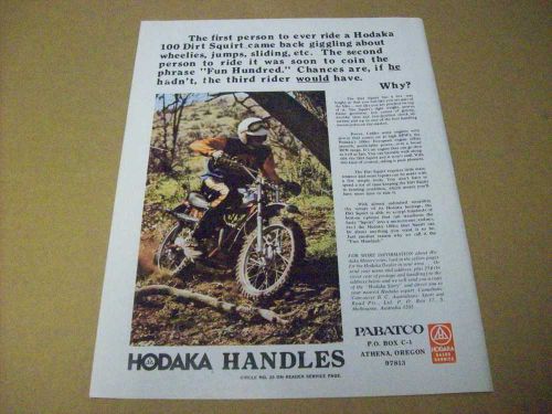 1975 Hodaka 100 Dirt Squirt Motorcycle Advertisement, Vintage Ad