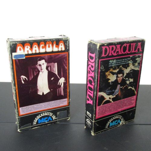 DRACULA 1931 &amp; 1979 Version Beta Betamax Tapes Horror Movie NOT VHS AS IS