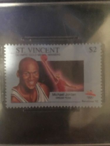 1992 Michael Jordan $2 Stamp - St. Vincent Basketball Dream Team