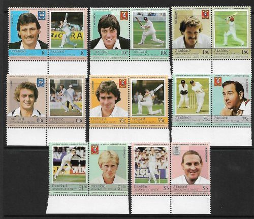 ST VINCENT UNION ISLAND 1984 Cricketers MNH