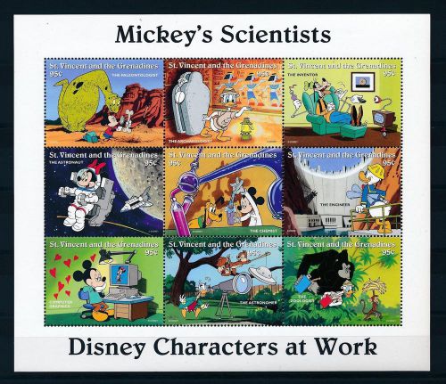 [25083] st. vincent 1996 disney mickey scientist