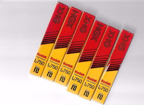 Lot of 6 Beta VHS tapes for re-recording-Kodak XHG L-750