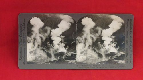 Vintage Keystone Stereoview Card Volcano on St Vincent
