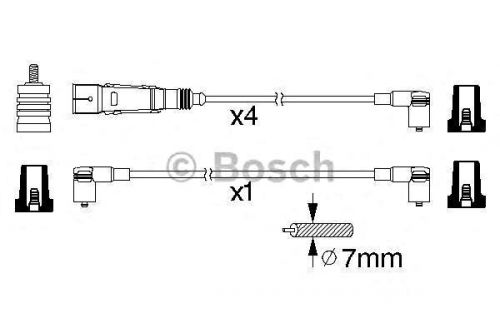 BOSCH Ignition Spark Plug Cable Wire Kit Fits SEAT VW Polo Golf 1.0-2.0L 83-03