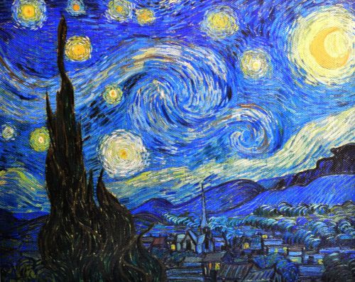 3D copy 30*30 cm of Vincent van Gogh&#039;s &#034;Starry Night&#034;