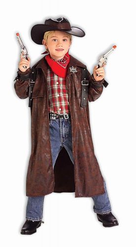 Desperado gun slinger wild west cowboy boys halloween costume size large 12-14