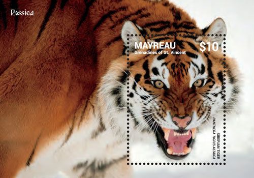 Mayreau St Vincent - Siberian Tiger, 2014 - S/S MNH