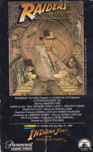 Raiders of the Lost Ark Beta Betamax Video Tape Movie Harrison Ford
