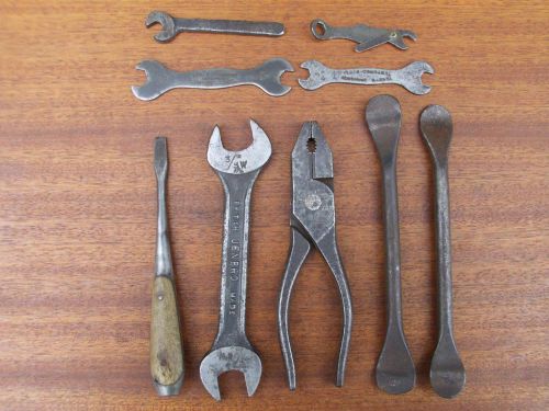 Vintage &#034;vincent&#034; hrd toolkit items - nine tools