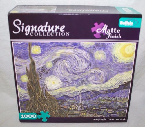 New unused starry night vincent van gogh puzzle 1000 pcs buffalo 26.75x19.75 in