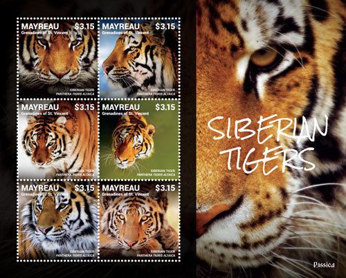 Mayreau St Vincent - Siberian Tiger, 2014 - S/H MNH